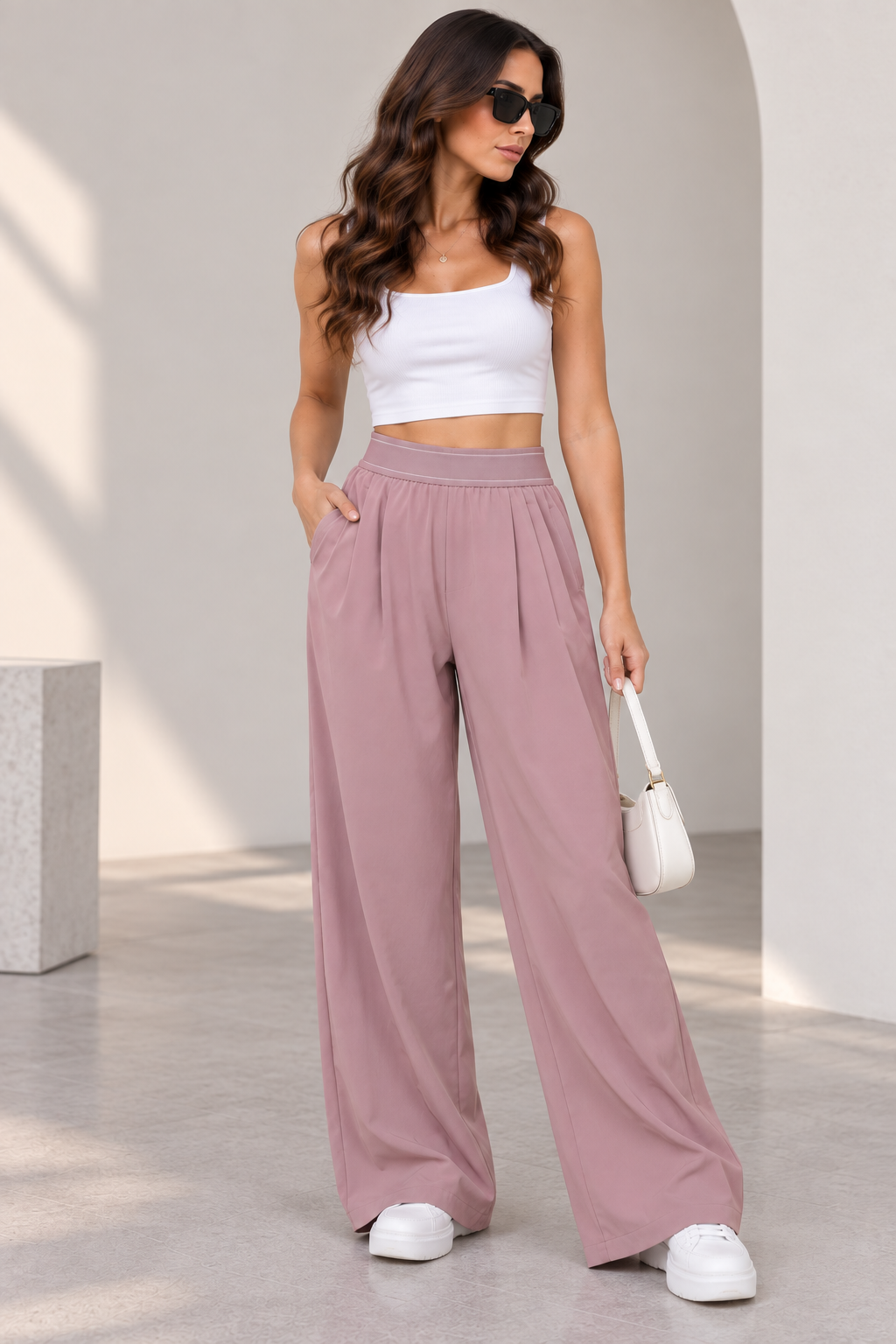 Mila High-Waist Straight-Leg Pants