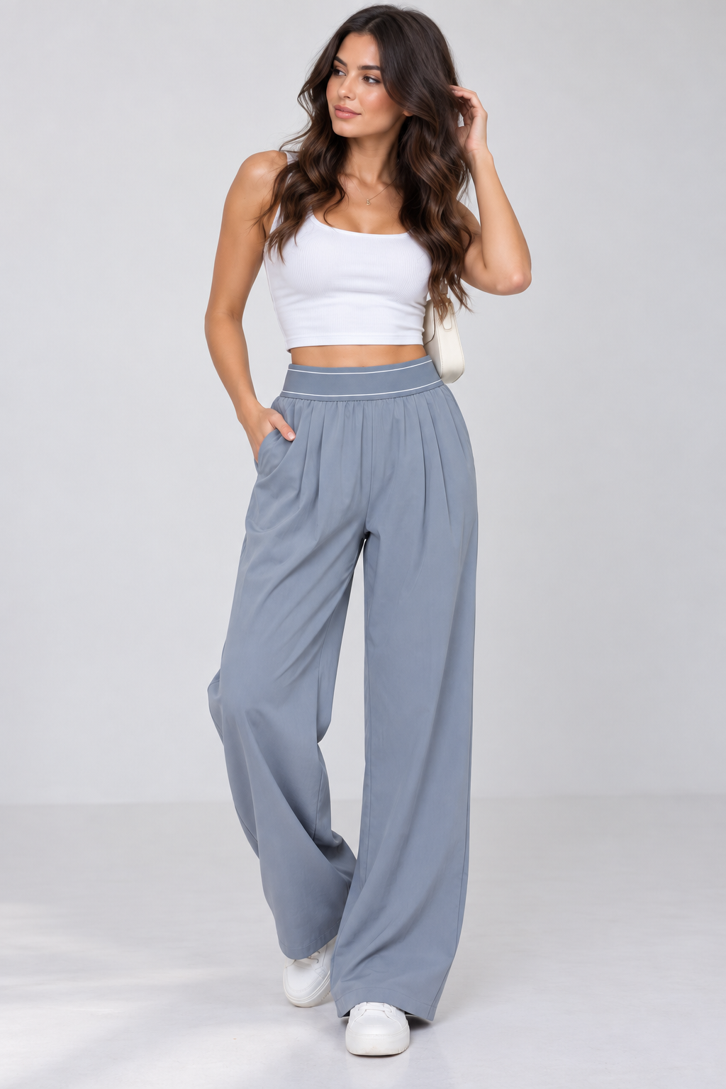 Mila High-Waist Straight-Leg Pants