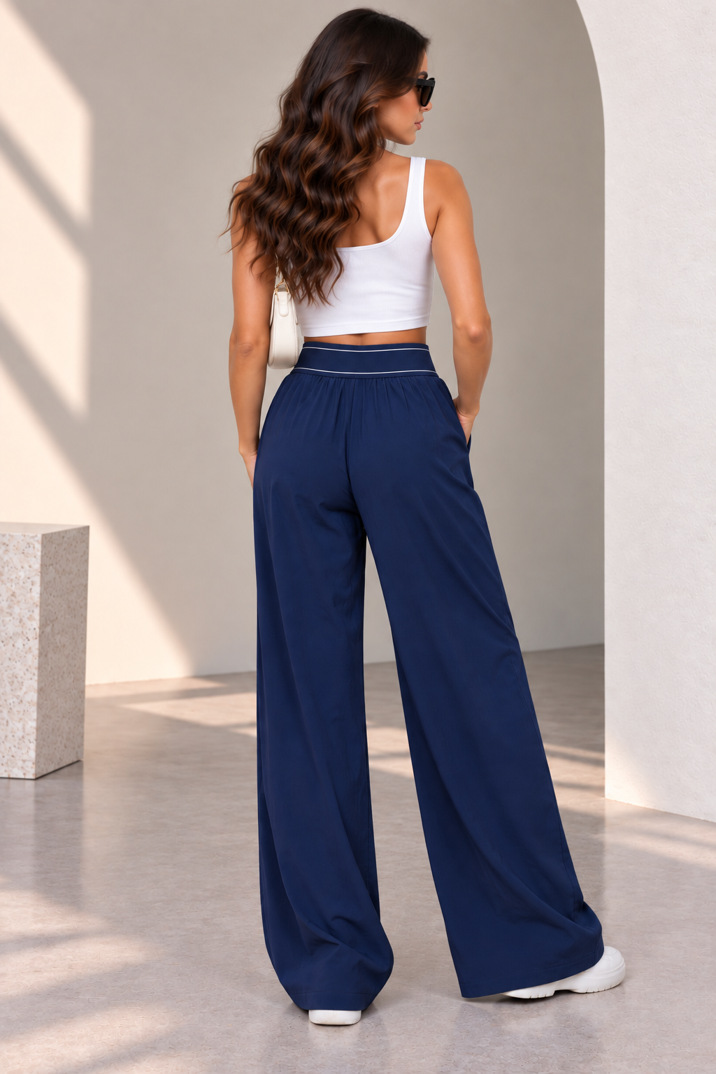 Mila High-Waist Straight-Leg Pants