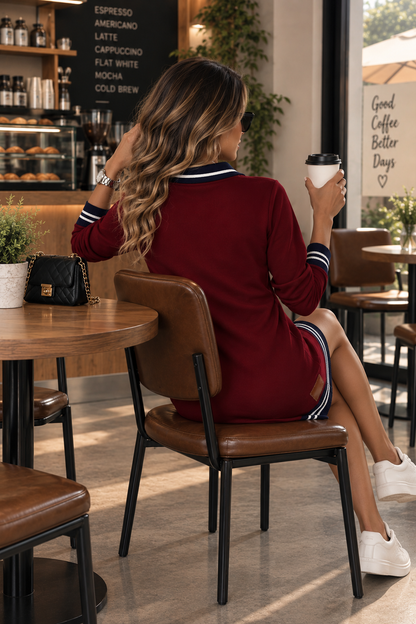 Mila Contrast Trim Shirt Dress
