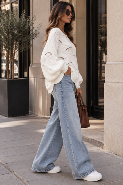 Avery Wave Knit Pullover