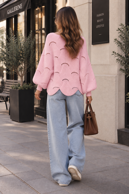 Avery Wave Knit Pullover
