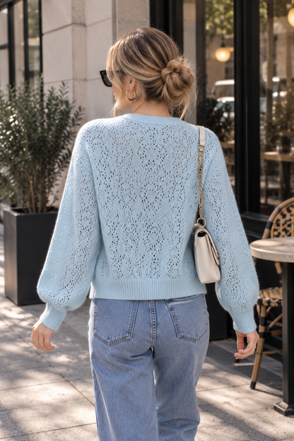 Ivory Breeze Openwork Top