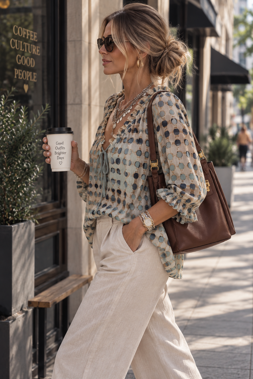 Sienna Polka-Dot Blouse
