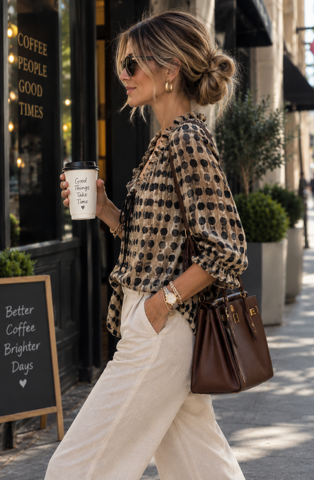 Sienna Polka-Dot Blouse