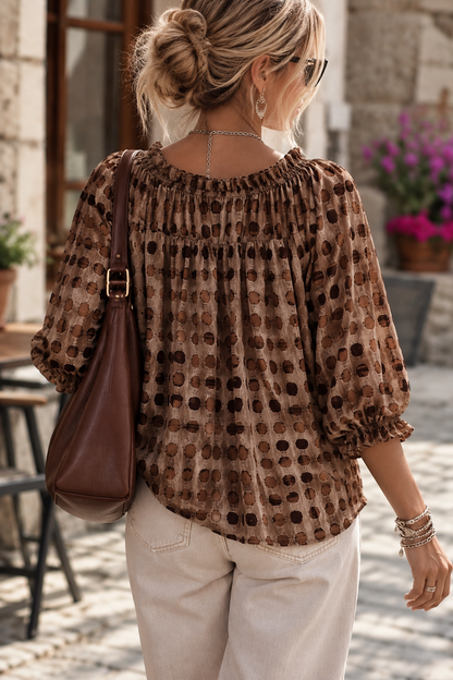 Sienna Polka-Dot Blouse