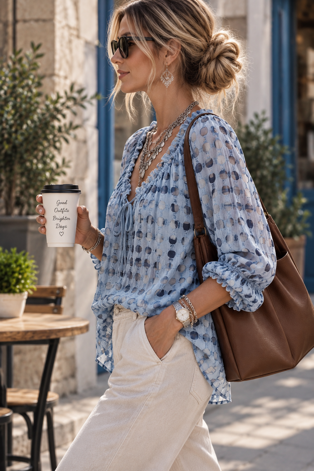 Sienna Polka-Dot Blouse
