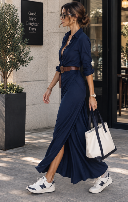 Amara Asymmetric Pleated Dress